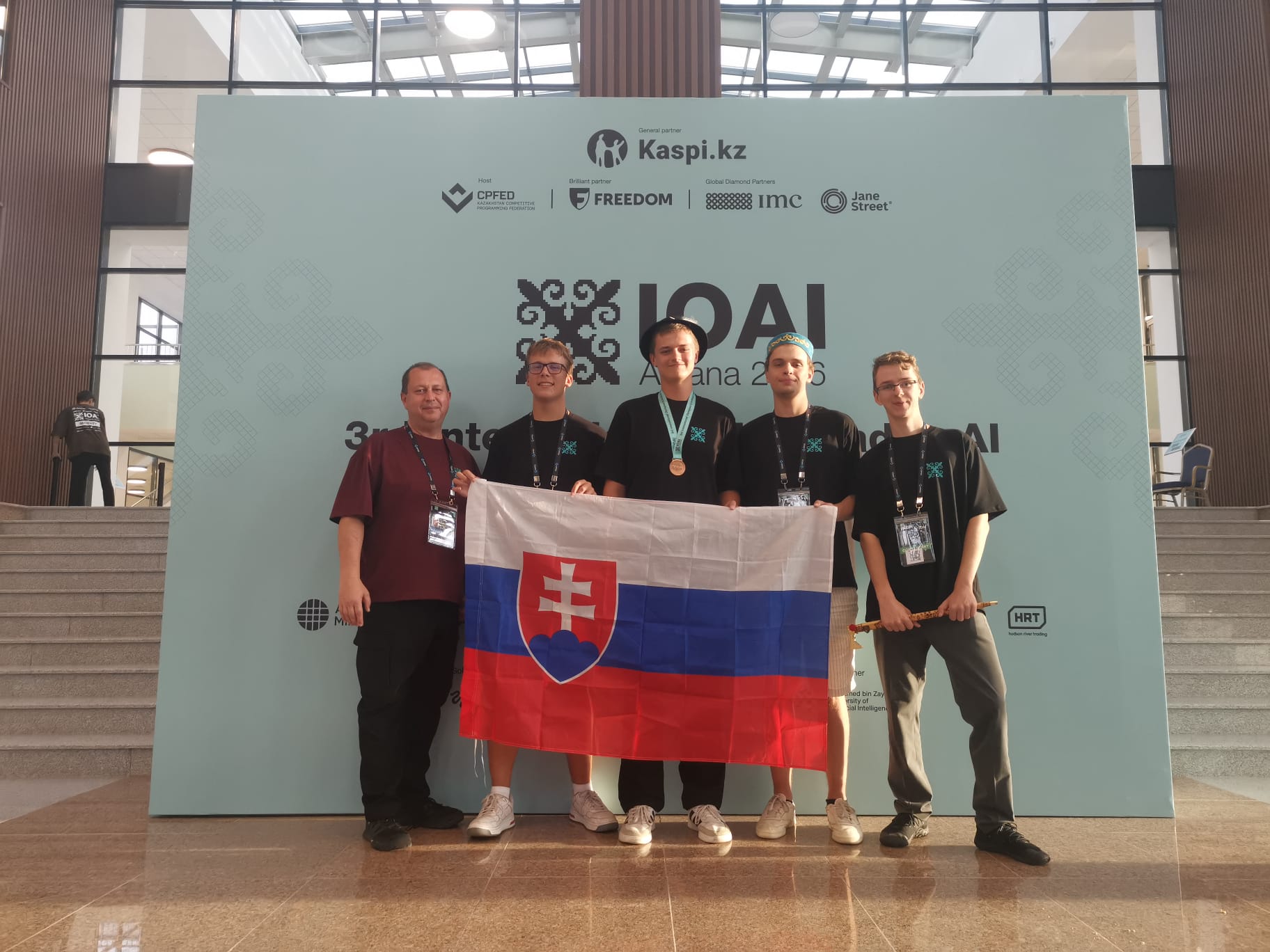 Slovak IOAI 2026 Team celebration photo